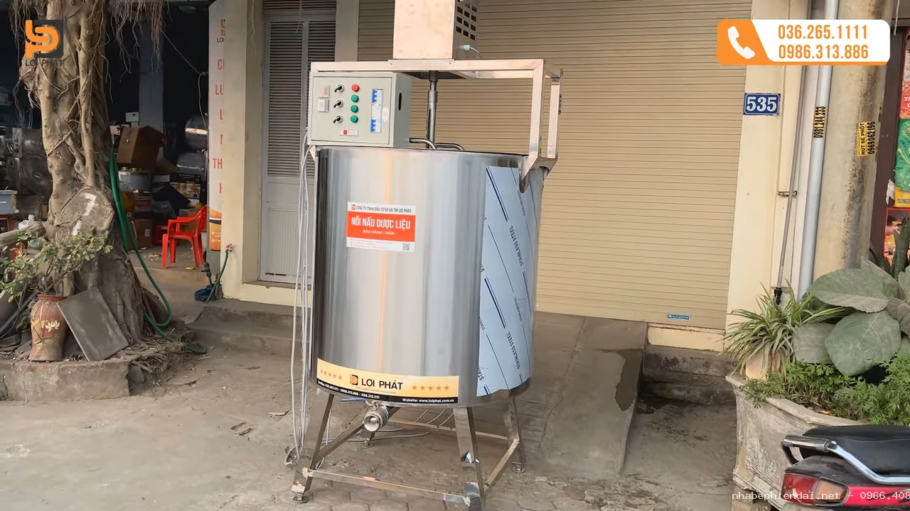Nồi nấu dược liệu có cánh khuấy 500 lít
