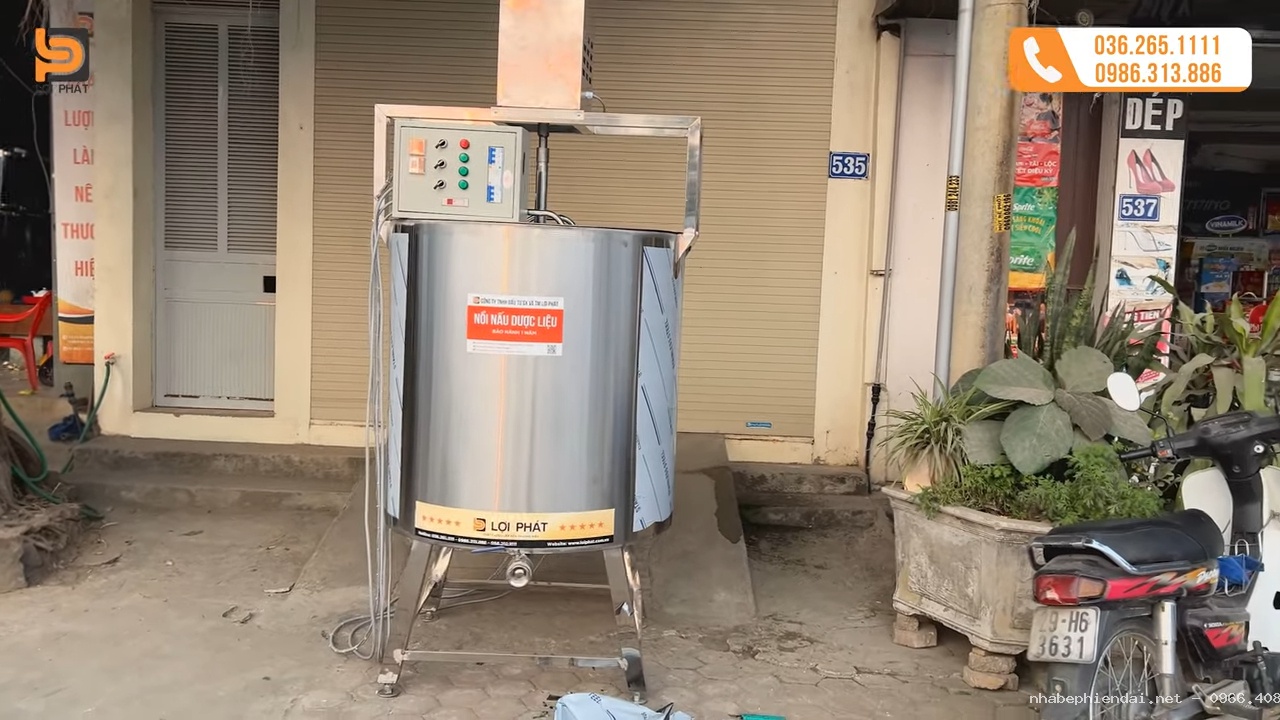 Nồi nấu dược liệu có cánh khuấy 500 lít