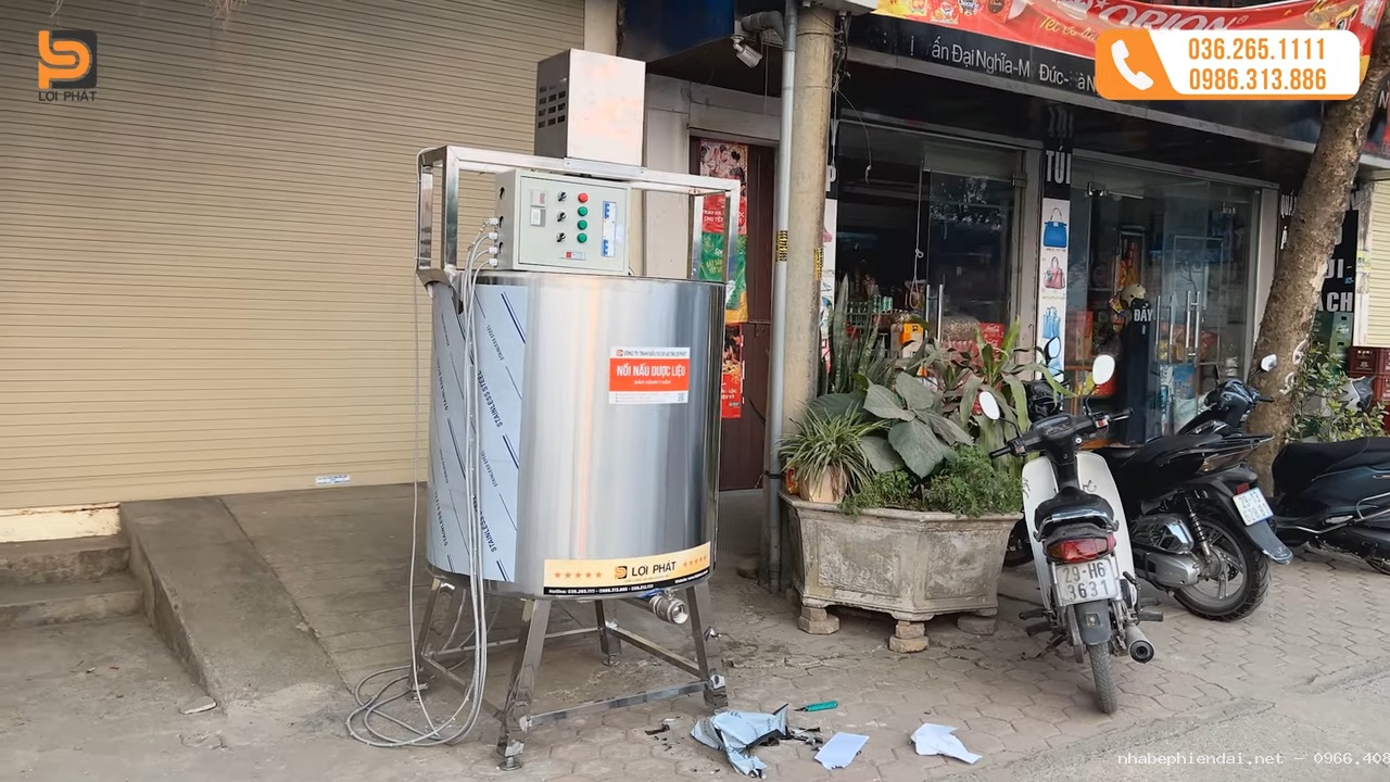 Nồi nấu dược liệu có cánh khuấy 500 lít