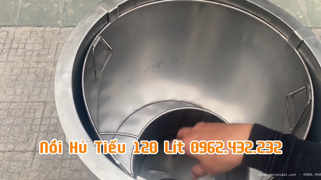 Nồi nấu hủ tiếu 120L inox 304 – Nồi nấu nước lèo có ngăn lồng tiện lợi