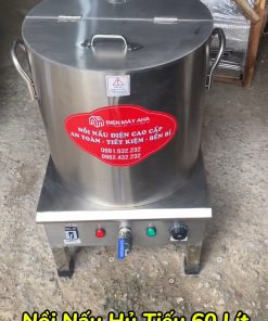 Nồi nấu hủ tiếu 60L inox 304 thiết kế có ngăn chứa nước dùng tiện lợi