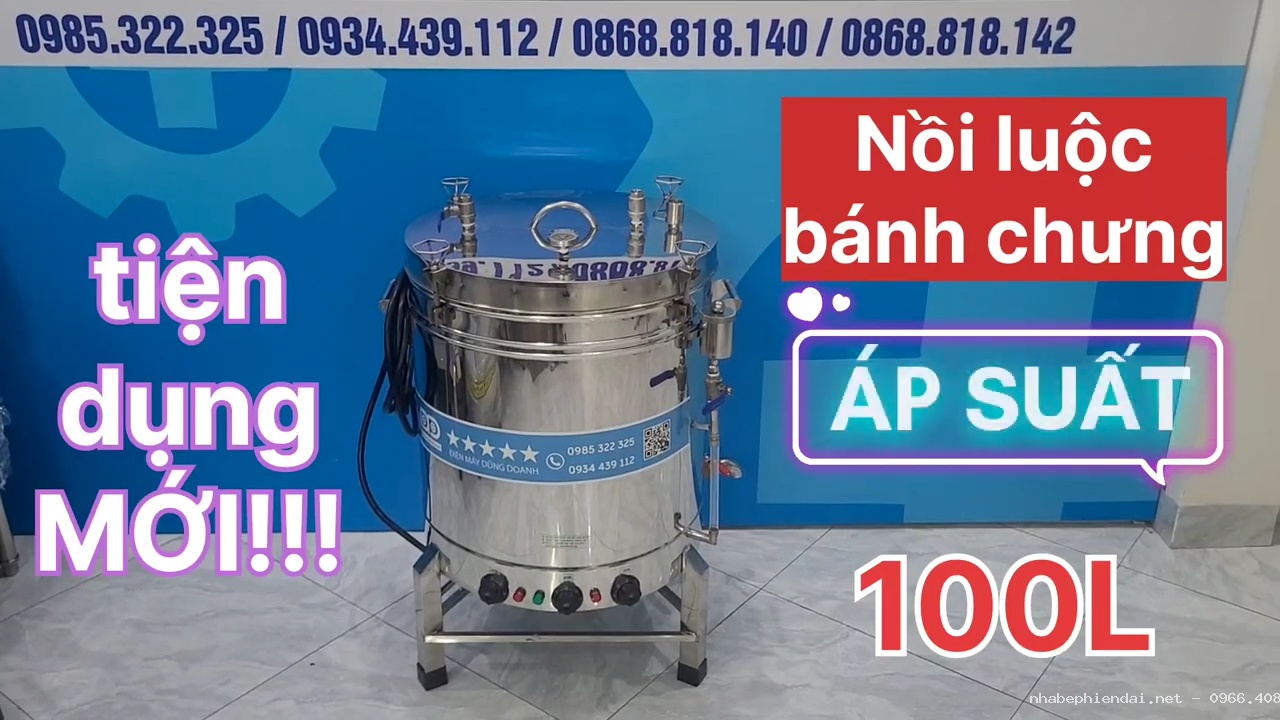 Nồi áp suất luộc bánh chưng bằng điện 100L