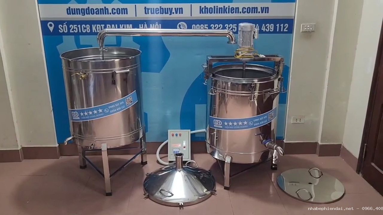 Nồi chưng cất tinh dầu kết hợp khuấy dược liệu 100 lít đa chức năng