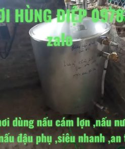 Nồi hơi đun nước xông hơi 200 lít dùng điện 3 pha nấu cám bò