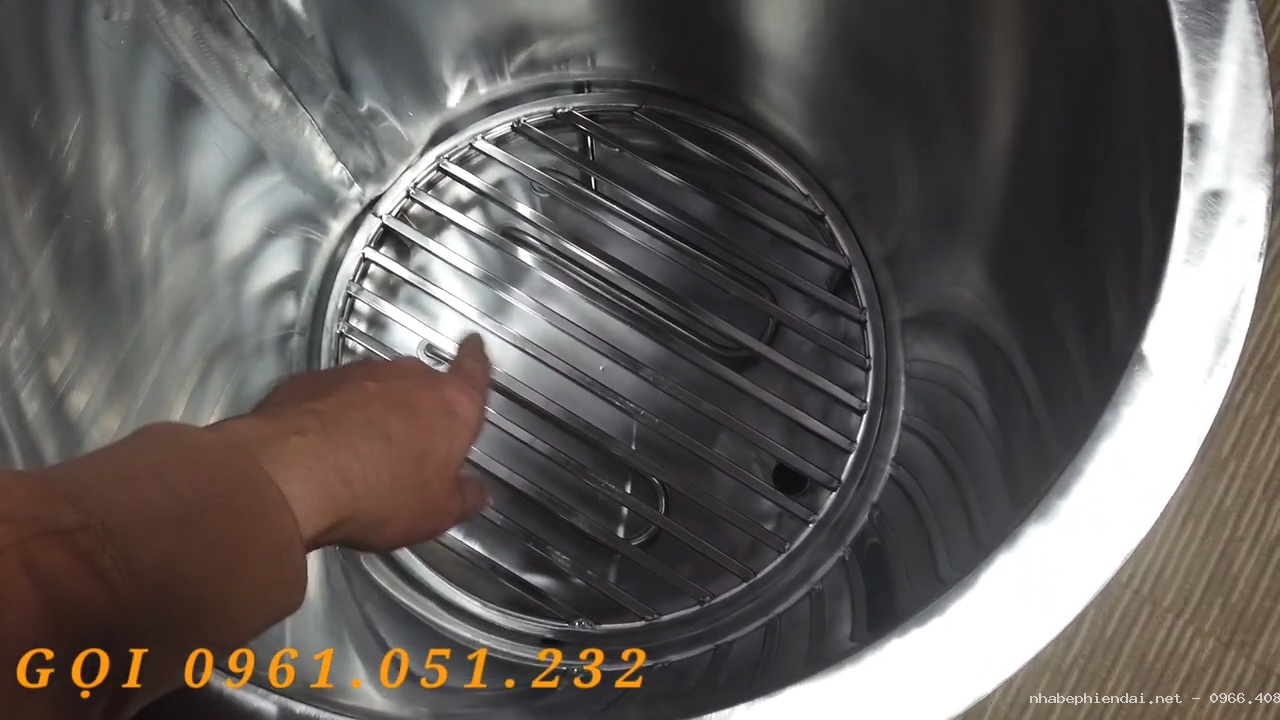 Nồi luộc bánh chưng inox 304 3 lớp dùng điện 1 pha