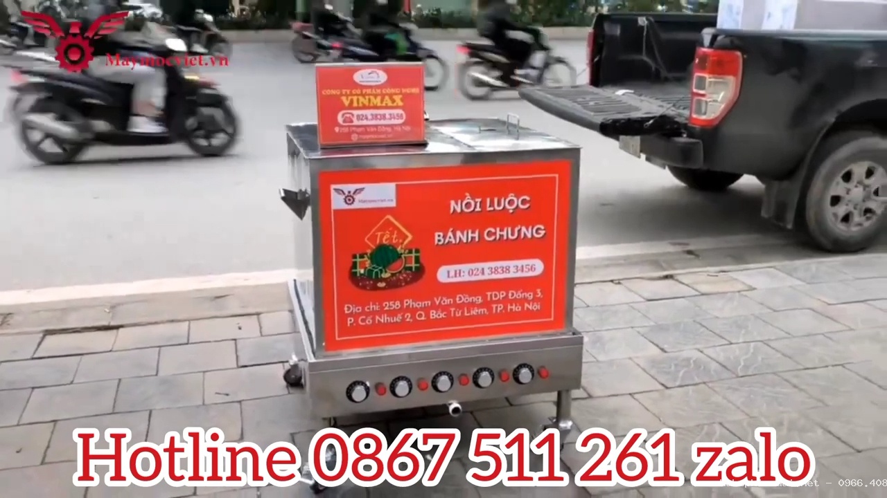 Nồi luộc bánh chưng bằng điện 250 lít inox 304 luộc 100 – 130 bánh mỗi mẻ