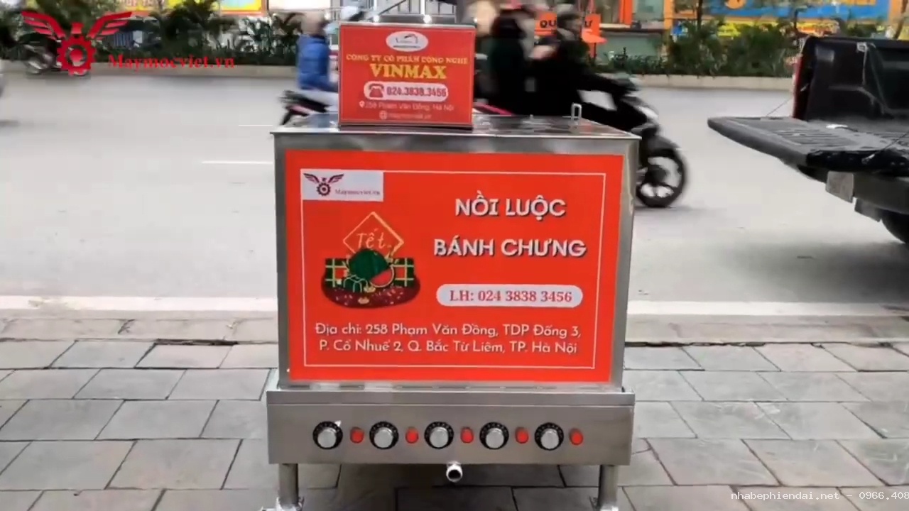 Nồi luộc bánh chưng bằng điện 250 lít inox 304 luộc 100 – 130 bánh mỗi mẻ