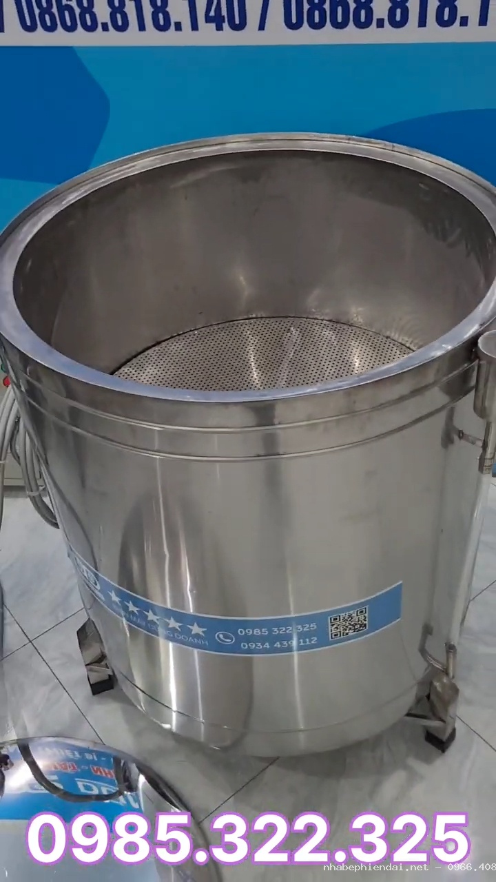 Bộ nồi luộc bánh chưng điện 320L- thiết kế mới có hẹn giờ tự tắt