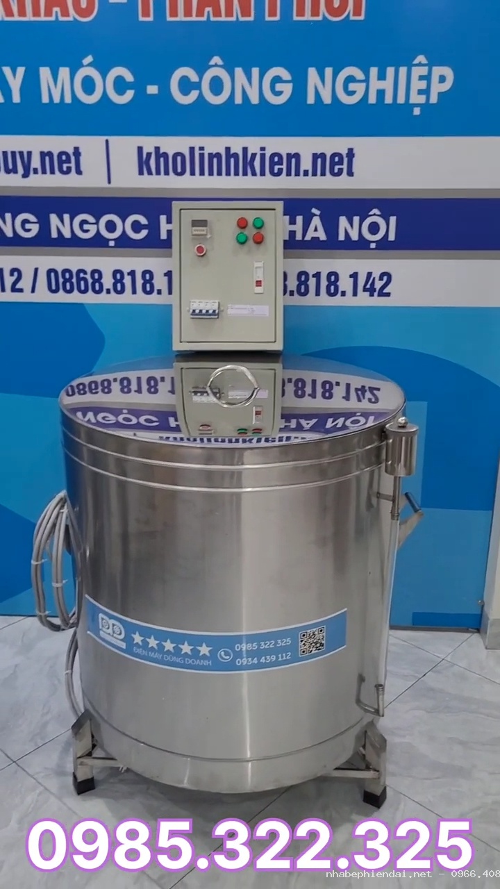 Bộ nồi luộc bánh chưng điện 320L- thiết kế mới có hẹn giờ tự tắt