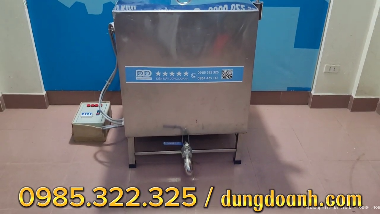 Thùng luộc bánh chưng đa năng 350L có phao cấp nước tự động