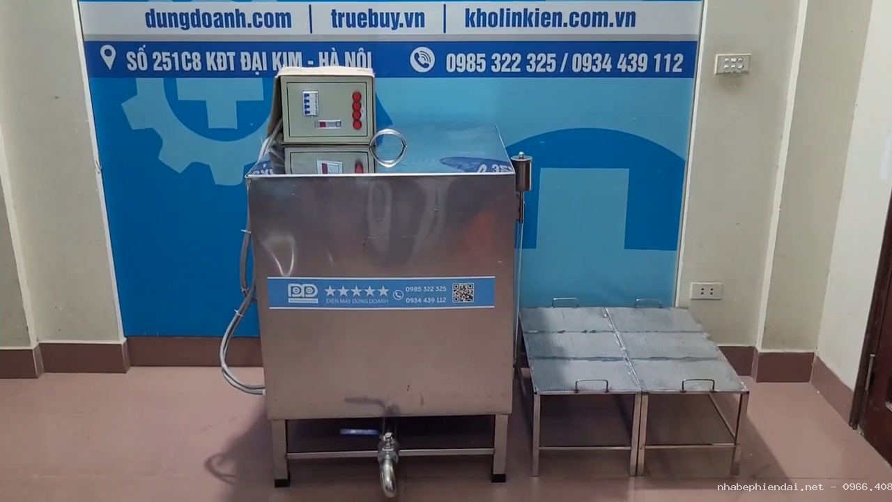 Thùng luộc bánh chưng đa năng 350L có phao cấp nước tự động