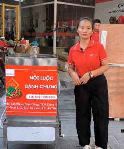 Nồi nấu bánh chưng 150 lít inox 304 4 mâm so nhiệt