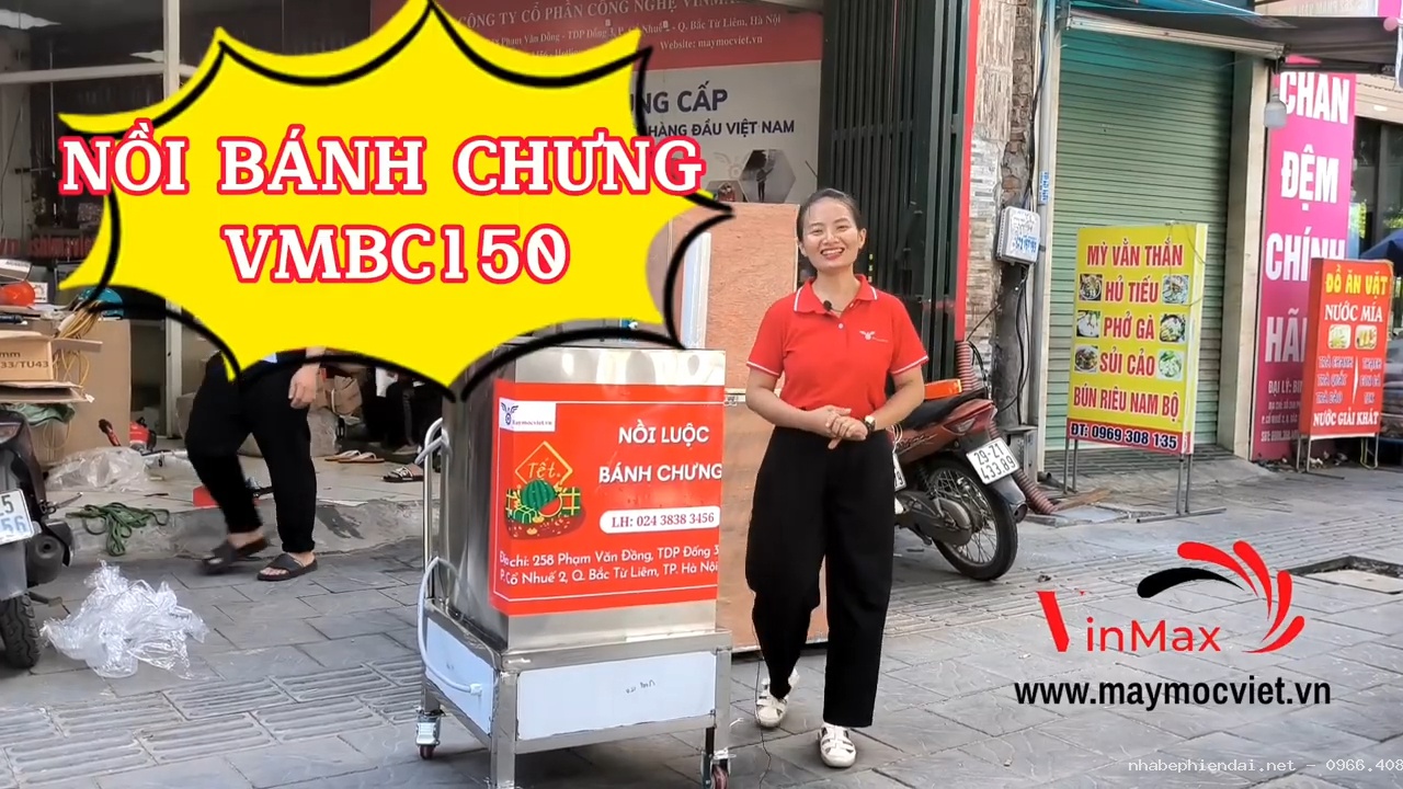 Nồi nấu bánh chưng 150 lít inox 304 4 mâm so nhiệt