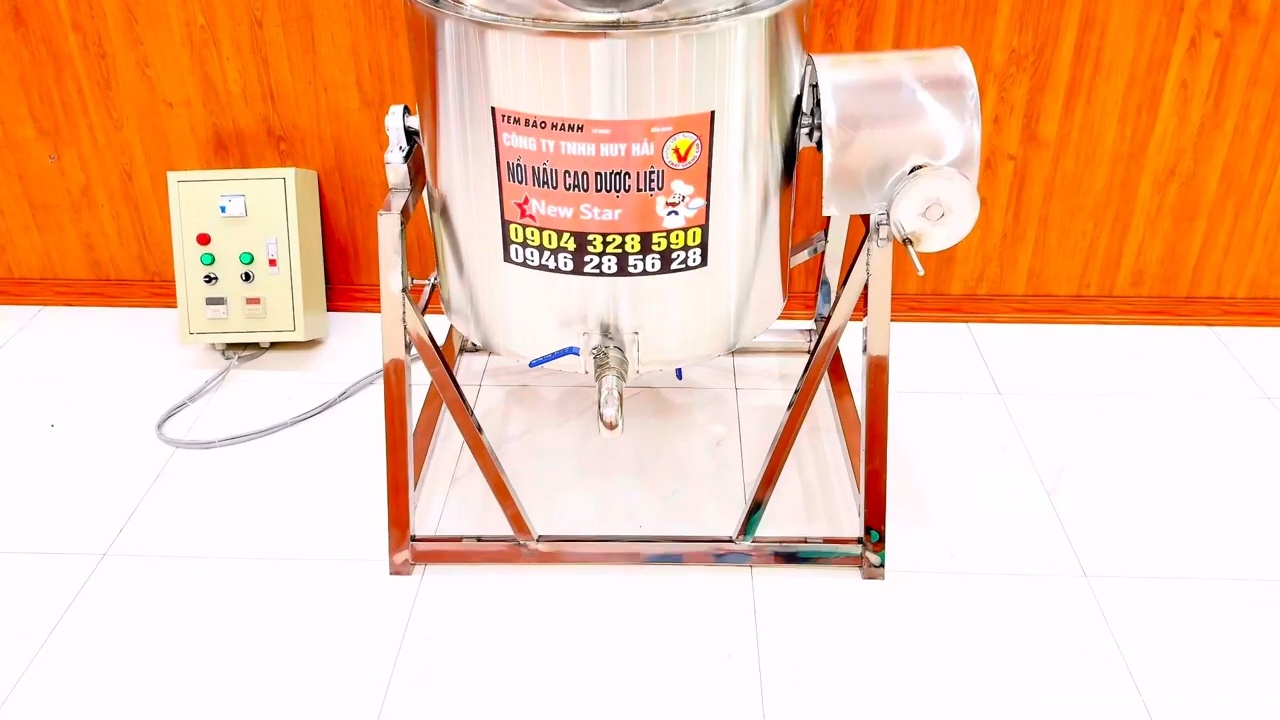 Nồi nấu cao dược liệu cánh khuấy inox 304 kết hợp hệ thống cô đặc