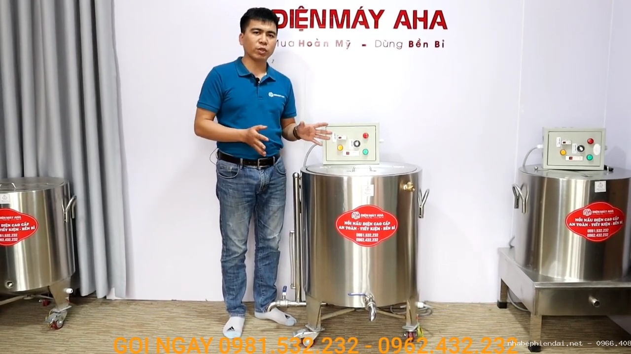 Nồi nấu đậu phụ 100 lít inox 304 cao cấp dùng hơi nước