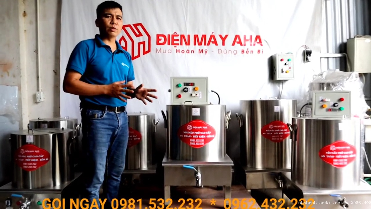 Nồi nấu hủ tiếu 50 lít sử dụng tủ điện
