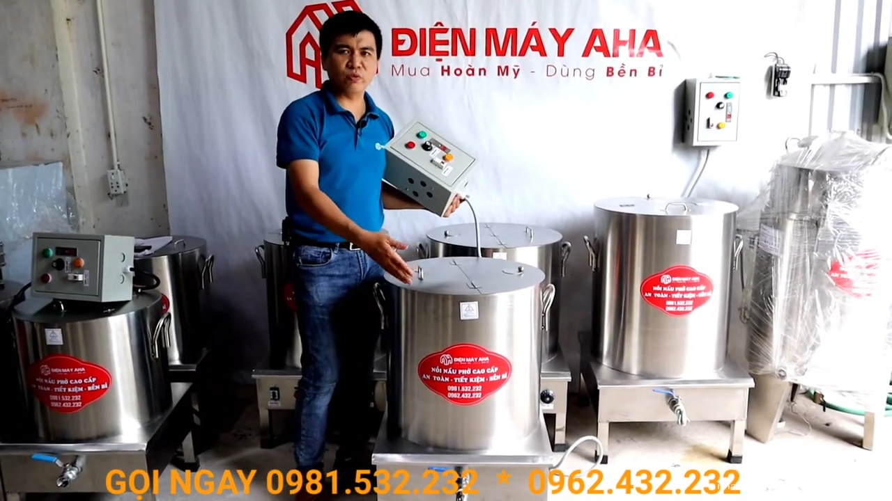Hướng dẫn cách sử dụng nồi nấu hủ tiếu 80 lít sử dụng tủ điện rời