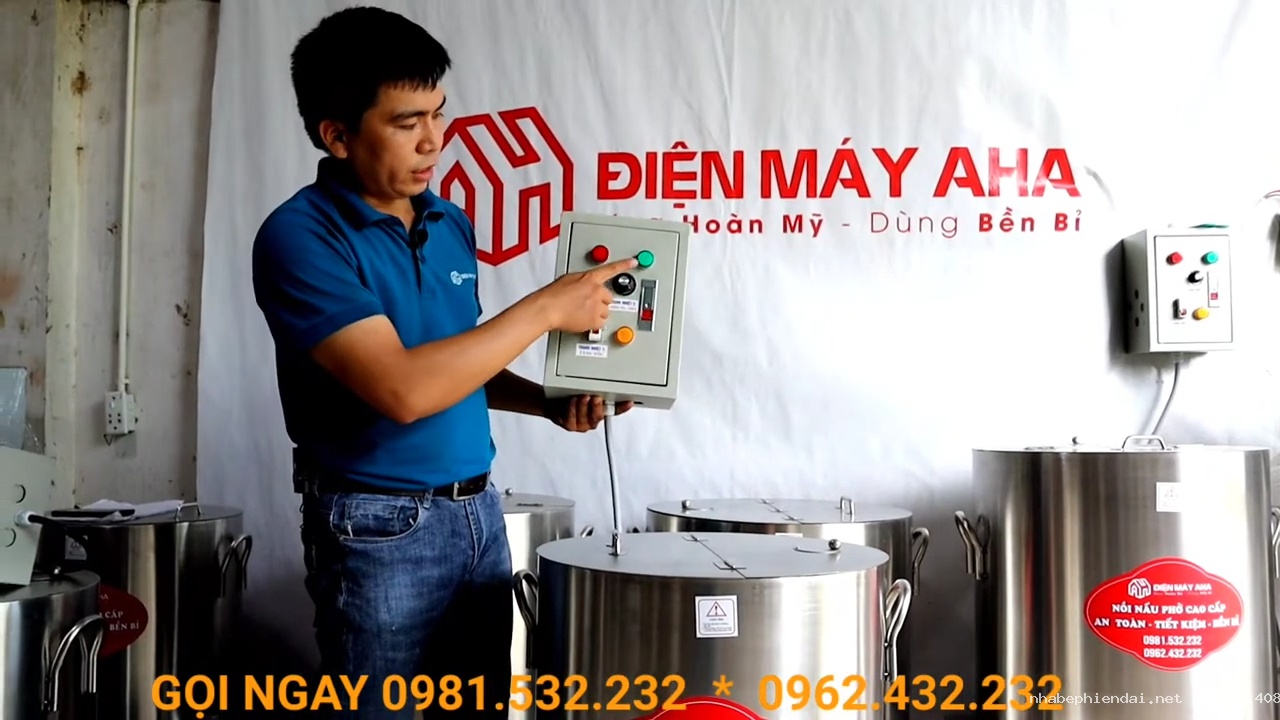 Hướng dẫn cách sử dụng nồi nấu hủ tiếu 80 lít sử dụng tủ điện rời