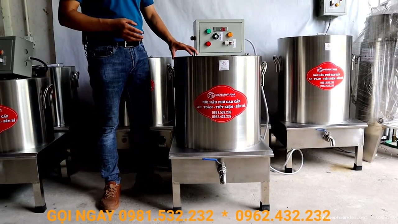 Hướng dẫn cách sử dụng nồi nấu hủ tiếu 80 lít sử dụng tủ điện rời