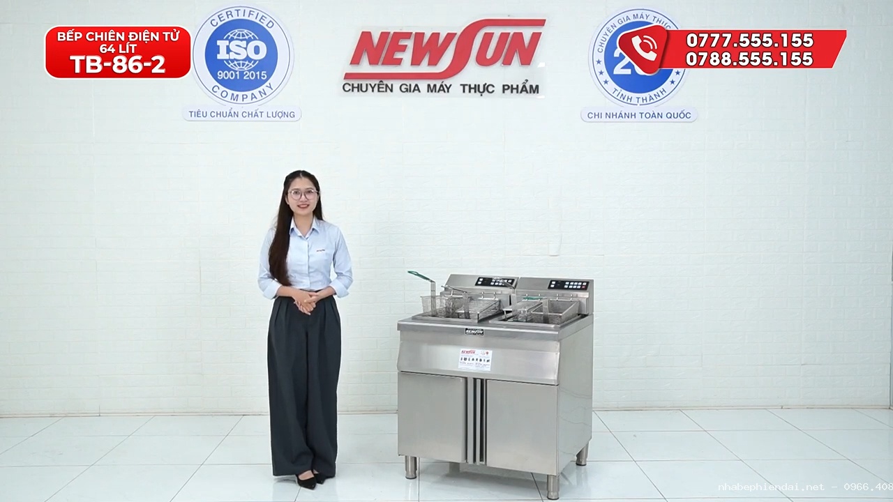 Bếp chiên đứng thông minh 2 khoang 64L NSTB862 Newon