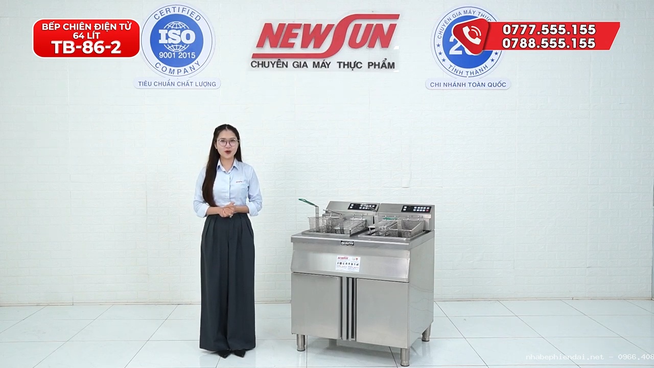 Bếp chiên đứng thông minh 2 khoang 64L NSTB862 Newon