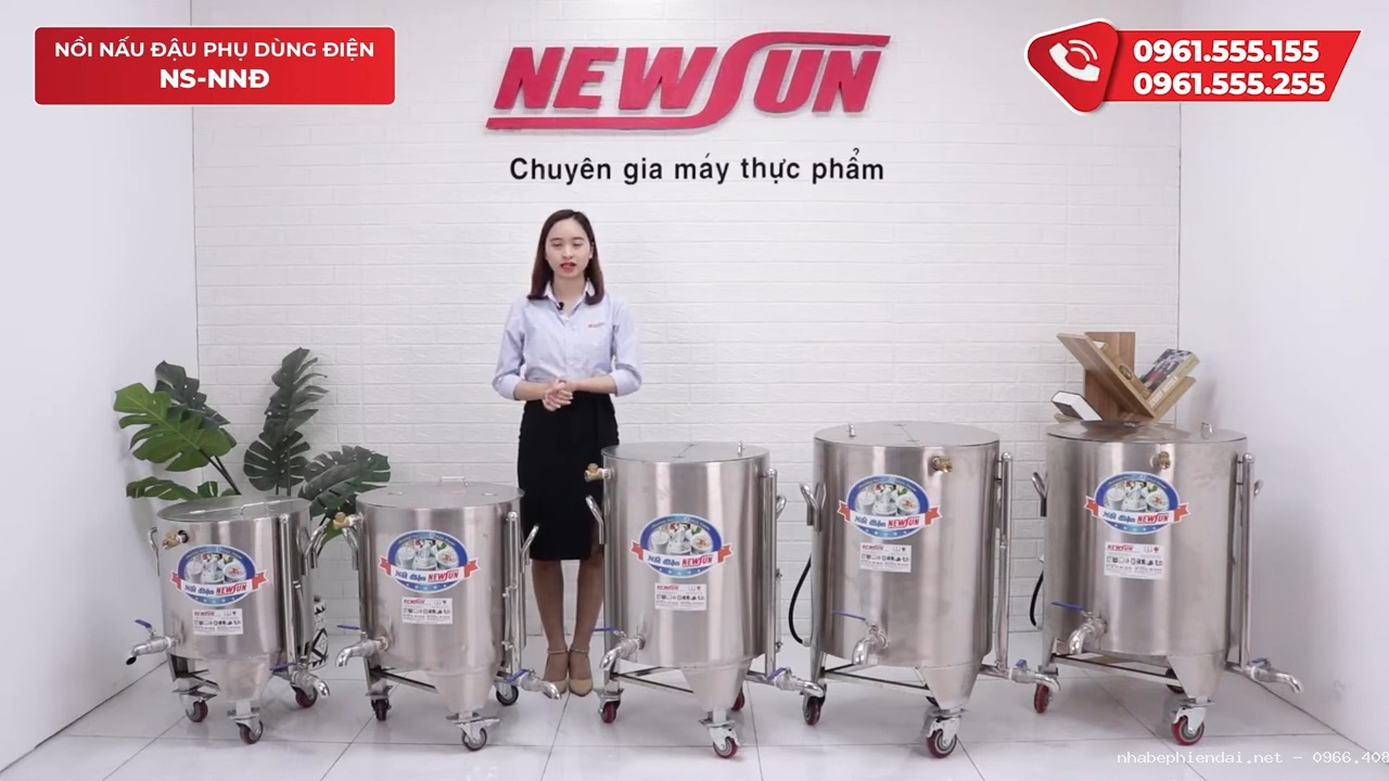 Nồi nấu đậu phụ bằng điện các model 30L, 40L, 50L, 60L, 80L, 100L, 120L