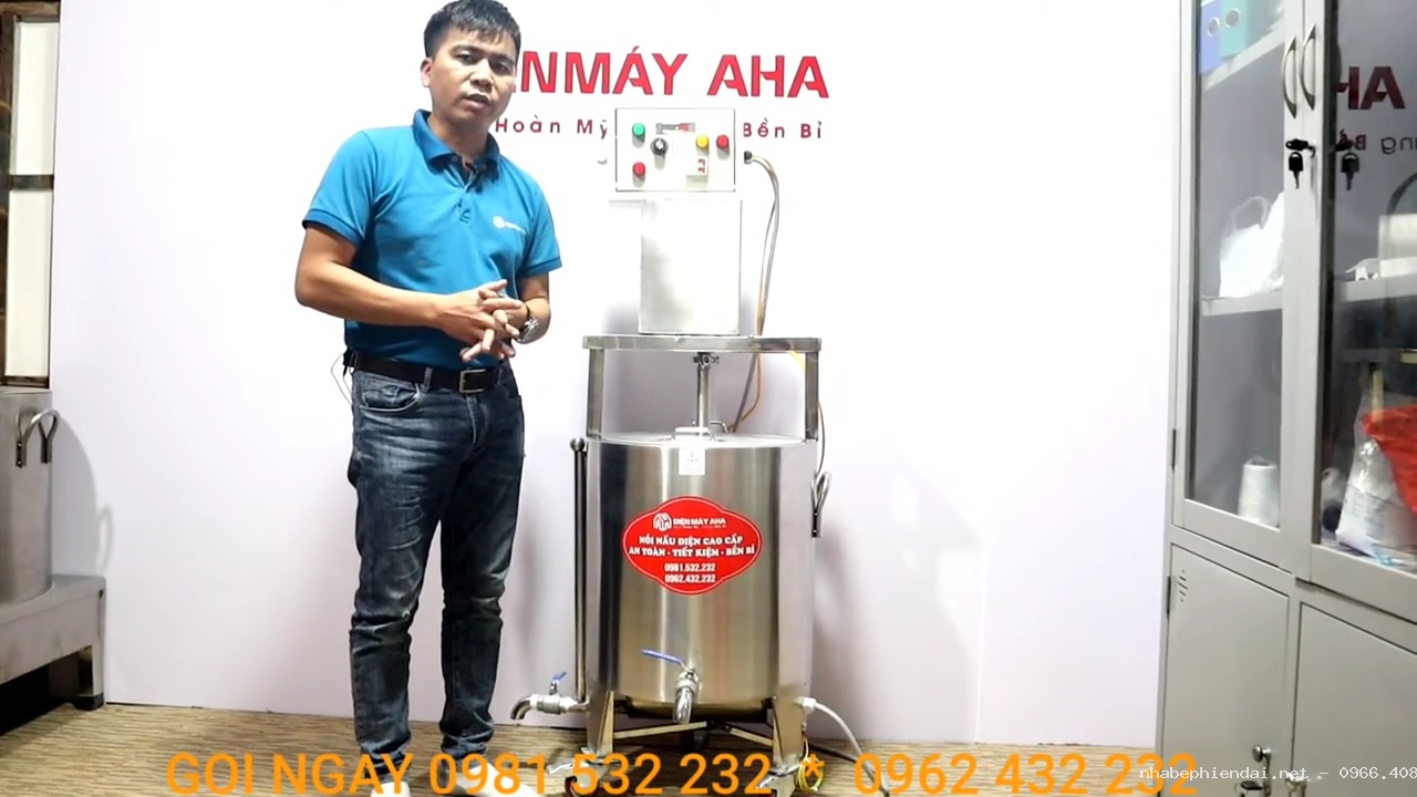 Nồi cánh khuấy 50 lít dùng dầu truyền nhiệt có tủ điện rời