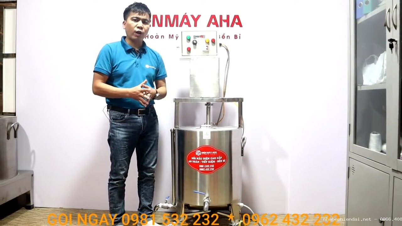 Nồi cánh khuấy 50 lít dùng dầu truyền nhiệt có tủ điện rời