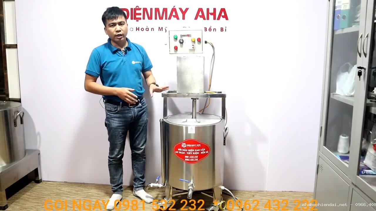Nồi cánh khuấy 50 lít dùng dầu truyền nhiệt có tủ điện rời